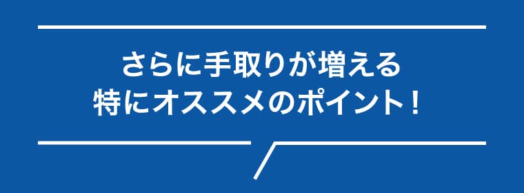 さらに手取りが増える特にオススメのポイント!